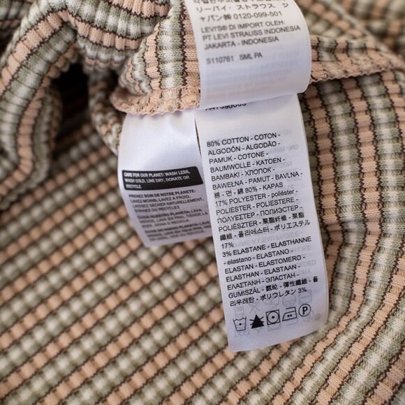 Levi's Snap Button Top Long Sleeve Striped Britt - Picture 11 of 12